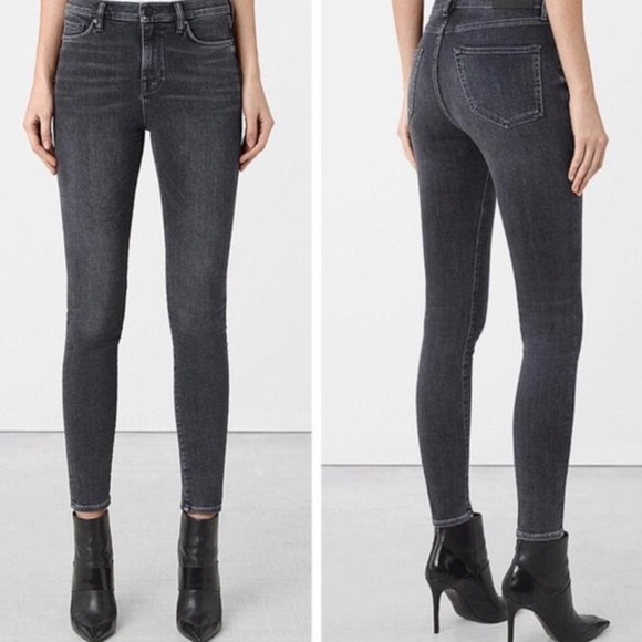 All Saints Pants - NWT All Saints Eve Skinny Jeans in Raven Black